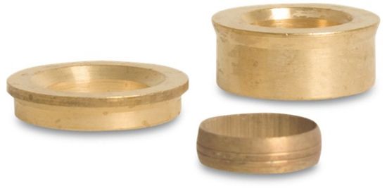 Afbeeldingen van Verloopstuk messing 15X10MM spie/knel