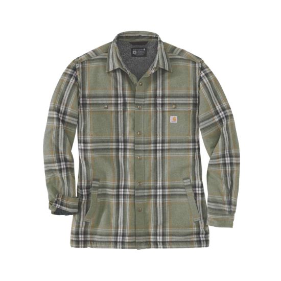 Afbeeldingen van CARHARTT Overhemd flannel sherpa geruit 105430 basil L