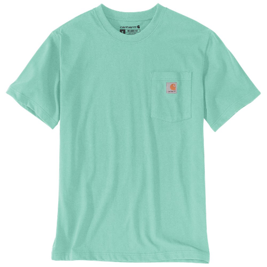 Afbeeldingen van CARHARTT T-shirt + zak 103296 sea green heather