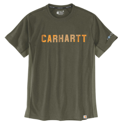 Afbeeldingen van CARHARTT T-shirt met blok logo 105203 basil heather M