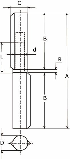Afbeeldingen van IBFM Aanlaspaumelle RVS304 RVS pen & ring