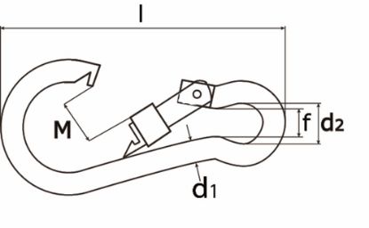 Afbeeldingen van DX Karabijnhaak met schroef C-DIN 5299 VZ