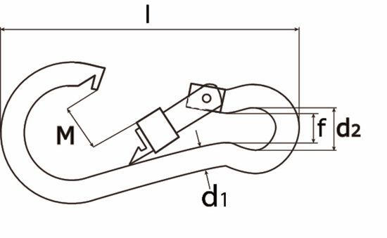 Afbeeldingen van DX Karabijnhaak met schroef C-DIN 5299 VZ