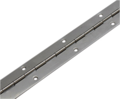 Afbeeldingen van DX Pianoscharnier + DX kopkaart RVS 0,7X32X480MM