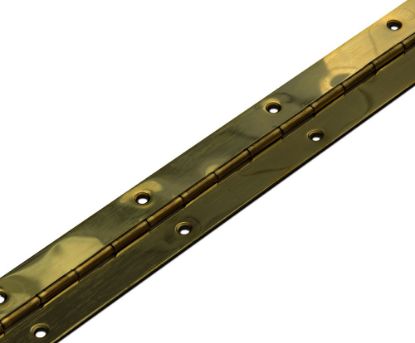 Afbeeldingen van DX Pianoscharnier + DX kopkaart staal vermessingd 0,7X32X780MM