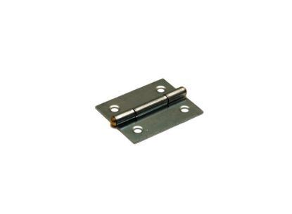 Afbeeldingen van DX Smalscharnier staal VZ vaste messing pen 25X22MM