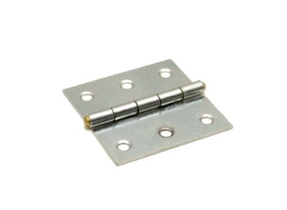Afbeeldingen van DX Smalscharnier staal VZ vaste messing pen 60X60MM