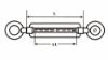 Afbeeldingen van DX Spanschroef oog-oog DIN1480 VZ 14MM 