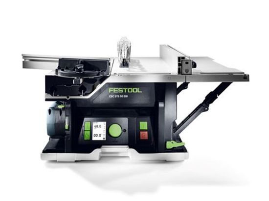 Afbeeldingen van FESTOOL Accu tafelcirkelzaag CSC SYS 50 EBI-Plus 2x18V 5,0Ah inclusief accessoires