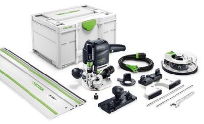 Afbeeldingen van FESTOOL Bovenfreesmachine OF 1010 REBQ-Set+Box met geleiderail en freesmachinebox