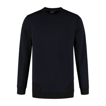 Afbeeldingen van IMAGE Fleecetrui bicolour Crew Neck Semi SlimFit Spade 14011 donker navy/zwart 2XL