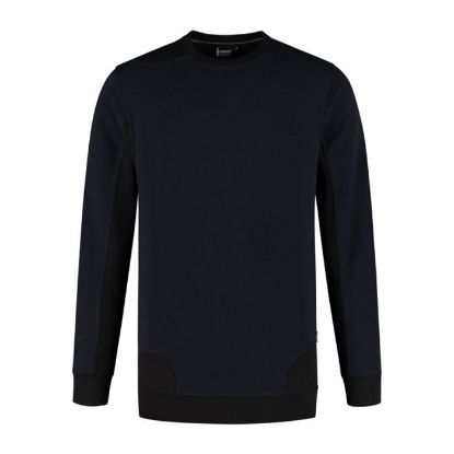 Afbeeldingen van IMAGE Fleecetrui bicolour Crew Neck Semi SlimFit Spade 14011 donker navy/zwart XL