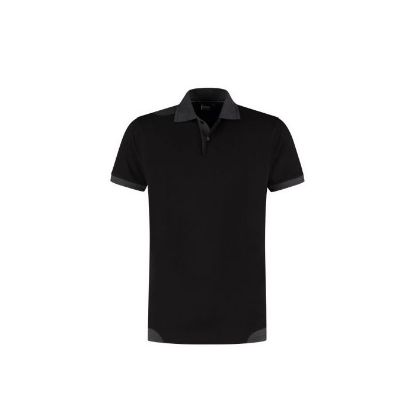 Afbeeldingen van IMAGE Poloshirt bicolour Semi SlimFit Parker 11011 grijs/zwart 3XL