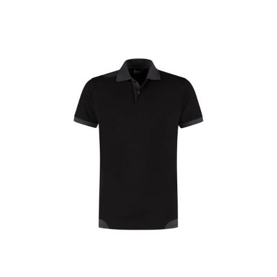 Afbeeldingen van IMAGE Poloshirt bicolour Semi SlimFit Parker 11011 grijs/zwart L