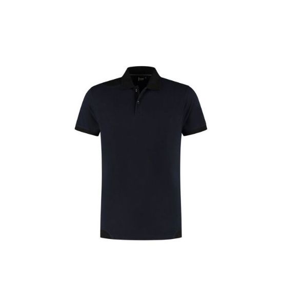 Afbeeldingen van IMAGE Poloshirt bicolour Semi SlimFit Parker 11011 donker navy/zwart 5XL