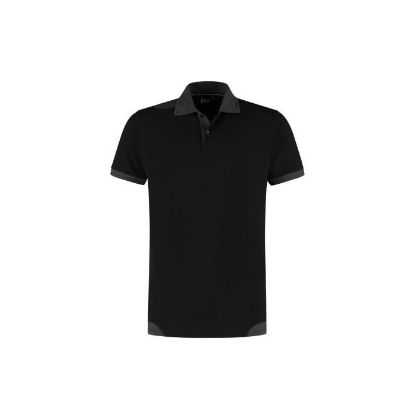 Afbeeldingen van IMAGE Poloshirt bicolour Semi SlimFit Parker 11011 zwart/grijs 2XL