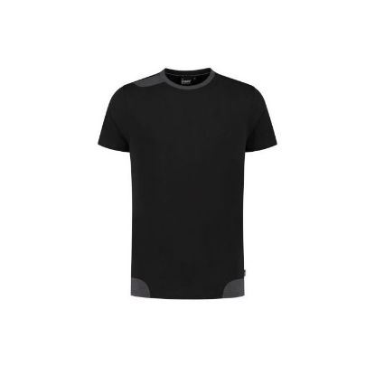 Afbeeldingen van IMAGE T-shirt bicolour Semi SlimFit stretch Trenton 21021 zwart/grijs 3XL