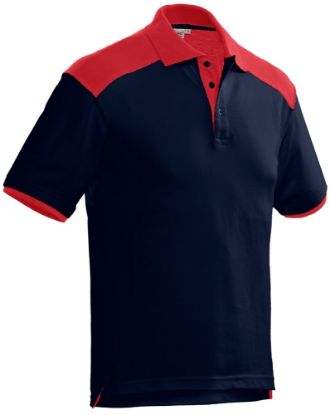 Afbeeldingen van SANTINO Poloshirt bicolour Tivoli navy/rood 2XL