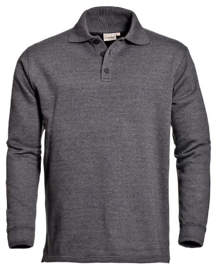 Afbeeldingen van SANTINO Polosweater Basic Rick donker grijs 4XL