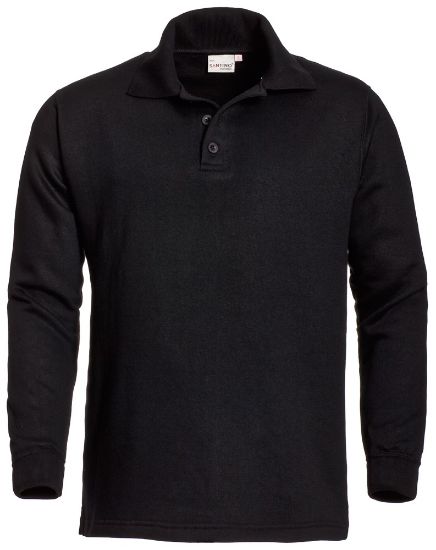 Afbeeldingen van SANTINO Polosweater Basic Rick zwart 4XL