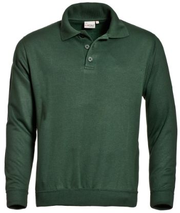 Afbeeldingen van SANTINO Polosweater Basic Robin donker groen 4XL