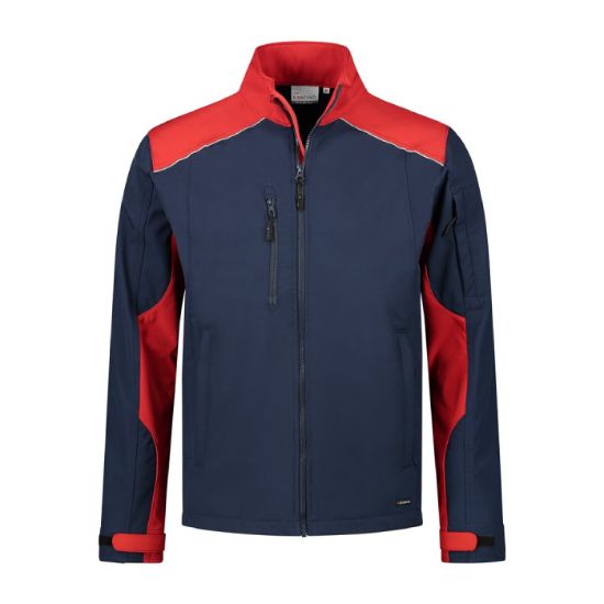 Afbeeldingen van SANTINO Softshell jack bicolour Tour navy/rood 3XL