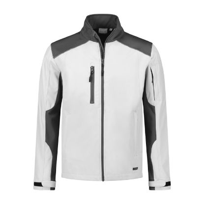 Afbeeldingen van SANTINO Softshell jack bicolour Tour wit/grafiet 3XL
