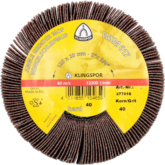 Afbeeldingen van KLINGSPOR Schuurwiel WSM617 125X20MM K80