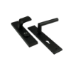 Afbeeldingen van OXLOC Veiligheidslangschild deurduwer + kerntrekbeveiliging recht zwart PC72 38-42MM