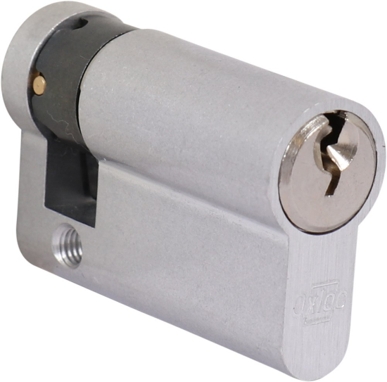 Afbeeldingen van OXLOC Profielcilinder enkel O3 vernikkeld 10/40MM SKG**
