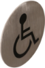 Afbeeldingen van OXLOC Symboolplaat RVS invalide toilet 75MM
