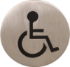 Afbeeldingen van OXLOC Symboolplaat RVS invalide toilet 75MM