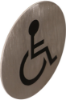 Afbeeldingen van OXLOC Symboolplaat RVS invalide toilet 75MM