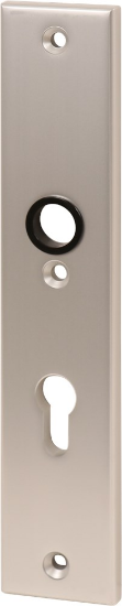 Afbeeldingen van OXLOC Veiligheidslangschild krukgat + profielcilinder binnen rechte hoeken aluminium PC72