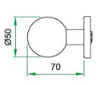 Afbeeldingen van OXLOC Deurknop bol + rozet RVS mat 50MM