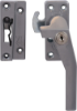 Afbeeldingen van OXLOC Raamsluiting cilinderslot aluminium grijs rechts SKG*