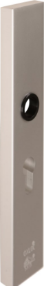 Afbeeldingen van OXLOC Veiligheidslangschild krukgat + profielcilinder buiten rechte hoeken aluminium PC55