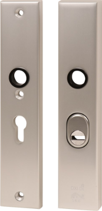 Afbeeldingen van OXLOC Veiligheidslangschild krukgat + kerntrekbeveiliging recht aluminium PC55 40MM