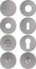 Afbeeldingen van OXLOC Rozet met krukgat Torino aluminium rond 52X2MM
