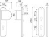 Afbeeldingen van OXLOC Veiligheidslangschild deurduwer + profielcilinder aluminium ovaal PC55