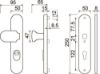 Afbeeldingen van OXLOC Veiligheidslangschild deurduwer + kerntrekbeveiliging + profielcilinder aluminium ovaal PC85