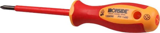 Afbeeldingen van IRONSIDE Schroevendraaier VDE 2-componenten PH1 80MM