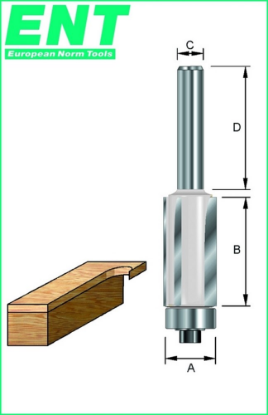 Afbeeldingen van ENT Kantenfrees 3-snijkanten HM A/B 12,7/25,4MM schacht 8MM