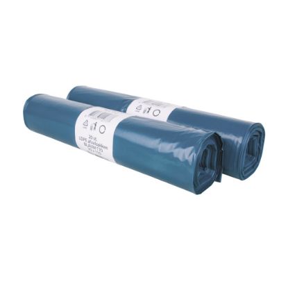 Afbeeldingen van Afvalzakkenrol LDPE blauw T70 120L 70X110CM