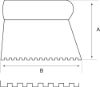 Afbeeldingen van BAHCO Lijmkam vierkant tand 120MM
