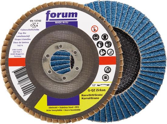 Afbeeldingen van FORUM Lamellen-schuurschijf 12° gebogen glasvezel met kunstharsbinding 115MM K40