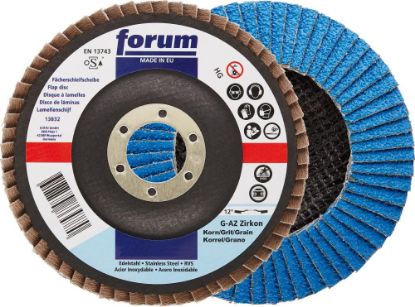 Afbeeldingen van FORUM Lamellen-schuurschijf 12° gebogen glasvezel met kunstharsbinding 115MM K40