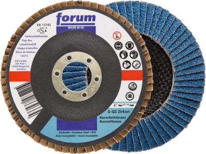 Afbeeldingen van FORUM Lamellen-schuurschijf 6° gebogen glasvezel zonder kunstharsbinding 115MM K60