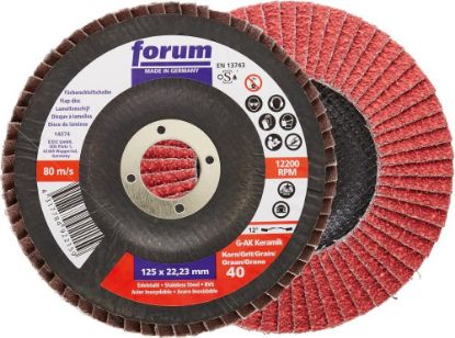 Afbeeldingen van FORUM Lamellenschijf gebogen keramisch 125MM K40