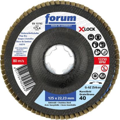 Afbeeldingen van FORUM Lamellenschijf recht X-LOCK 125MM K40